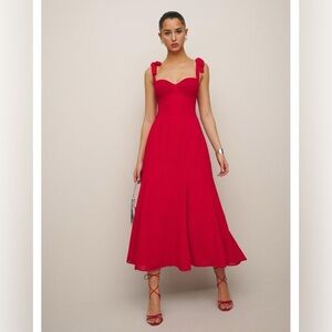 Reformation Nadira Dress in Red Sz 10 (sold out online)